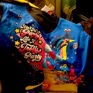 Womens Trolls Nursing Scrub Top